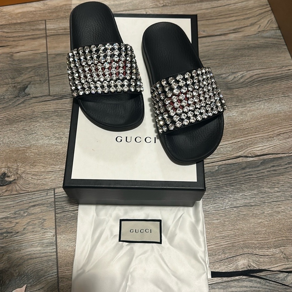 Gucci bling slides
